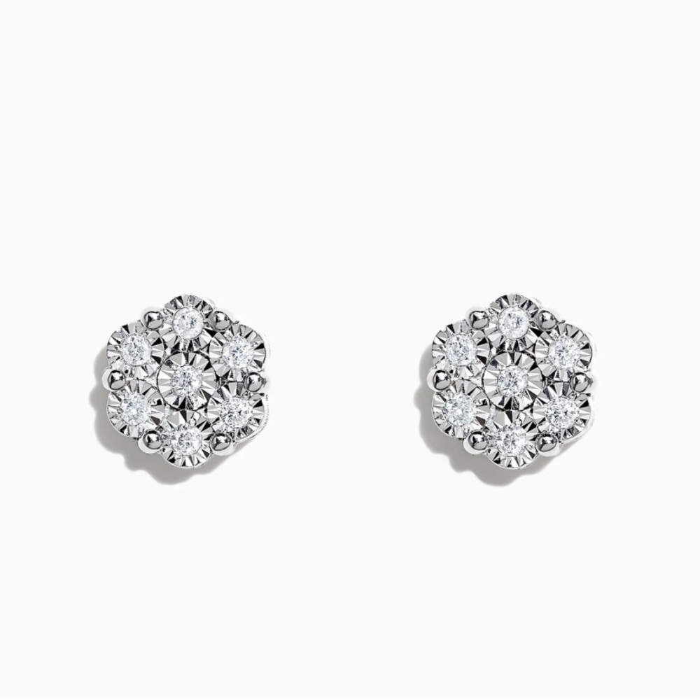 Effy Diamond Boquet Stud Earrings (New)